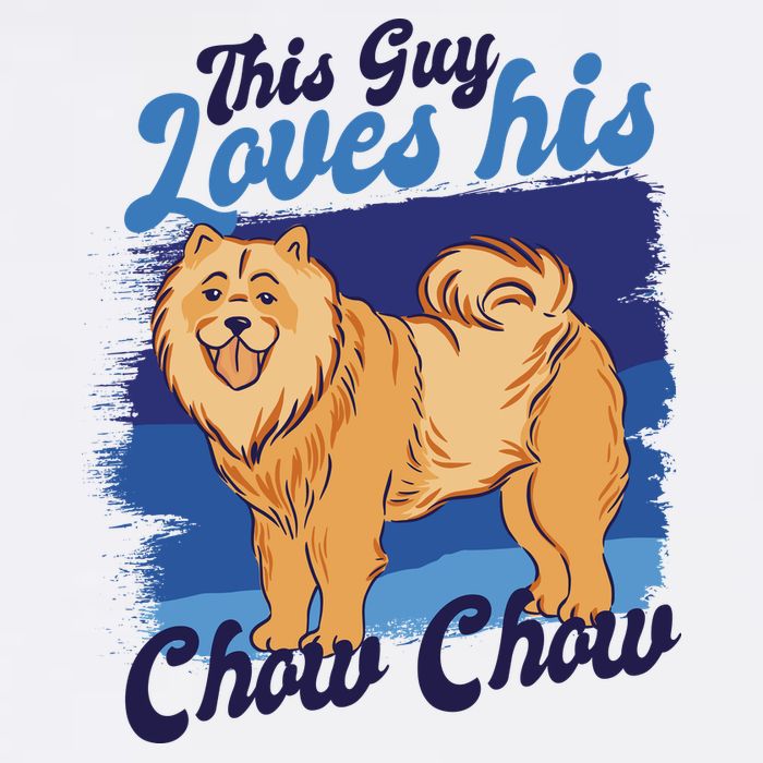 This Guy Loves His Chow Chow Dog Garment-Dyed Sweatshirt