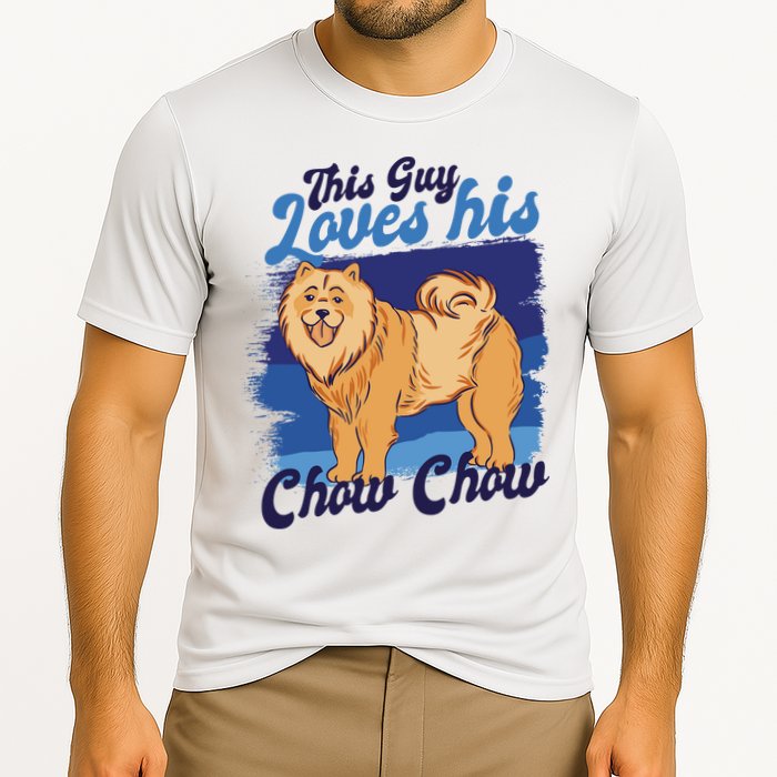 This Guy Loves His Chow Chow Dog Performance Shirt