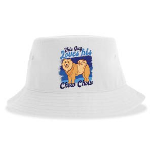 This Guy Loves His Chow Chow Dog Sustainable Bucket Hat