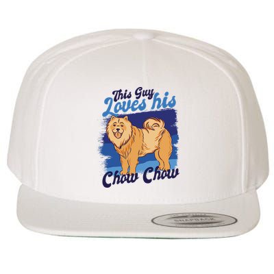 This Guy Loves His Chow Chow Dog Wool Snapback Cap