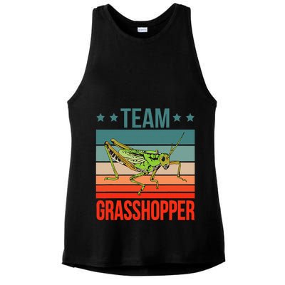 Team Grasshopper Locust Entomologist Insect Grasshopper Ladies PosiCharge Tri-Blend Wicking Tank
