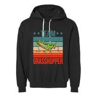 Team Grasshopper Locust Entomologist Insect Grasshopper Garment-Dyed Fleece Hoodie