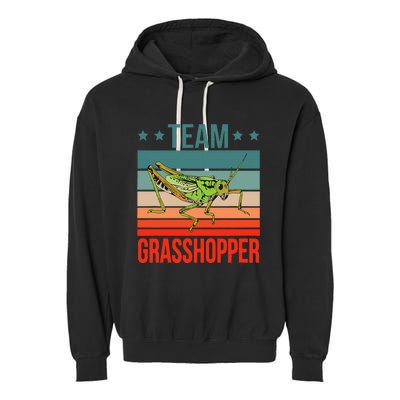 Team Grasshopper Locust Entomologist Insect Grasshopper Garment-Dyed Fleece Hoodie