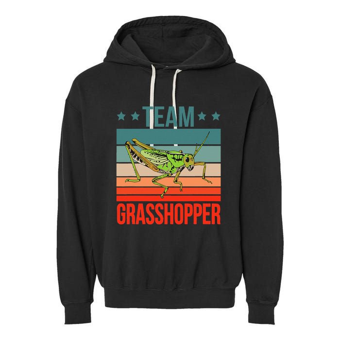 Team Grasshopper Locust Entomologist Insect Grasshopper Garment-Dyed Fleece Hoodie