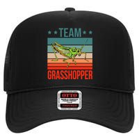 Team Grasshopper Locust Entomologist Insect Grasshopper High Crown Mesh Back Trucker Hat