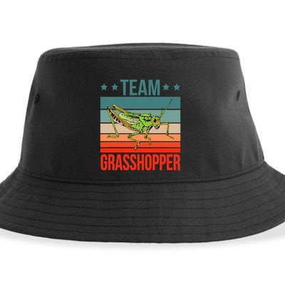 Team Grasshopper Locust Entomologist Insect Grasshopper Sustainable Bucket Hat