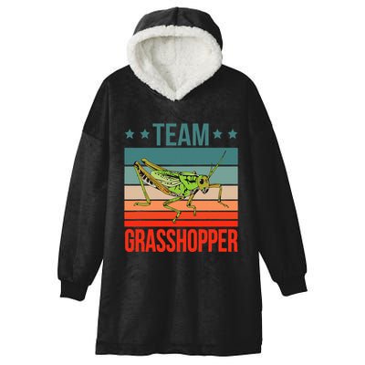 Team Grasshopper Locust Entomologist Insect Grasshopper Hooded Wearable Blanket