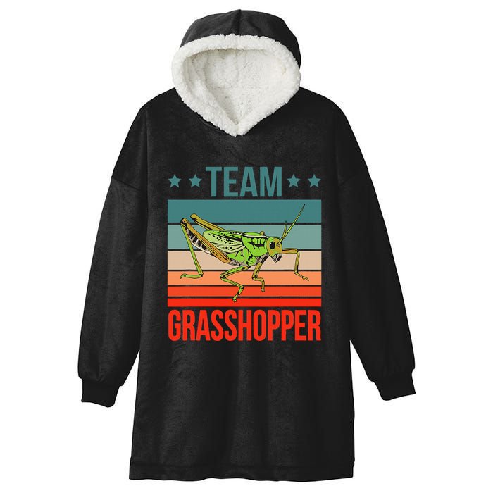 Team Grasshopper Locust Entomologist Insect Grasshopper Hooded Wearable Blanket