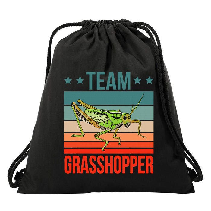 Team Grasshopper Locust Entomologist Insect Grasshopper Drawstring Bag