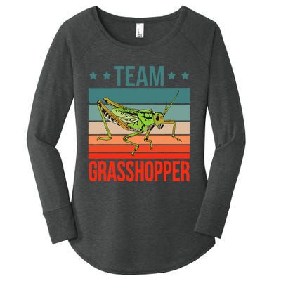 Team Grasshopper Locust Entomologist Insect Grasshopper Women's Perfect Tri Tunic Long Sleeve Shirt