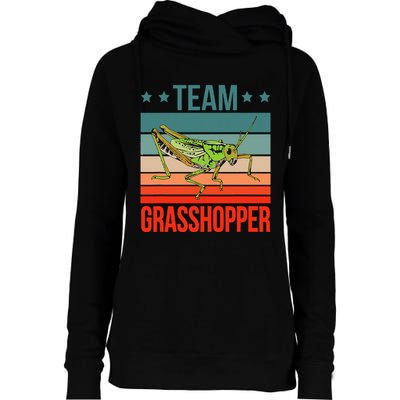 Team Grasshopper Locust Entomologist Insect Grasshopper Womens Funnel Neck Pullover Hood