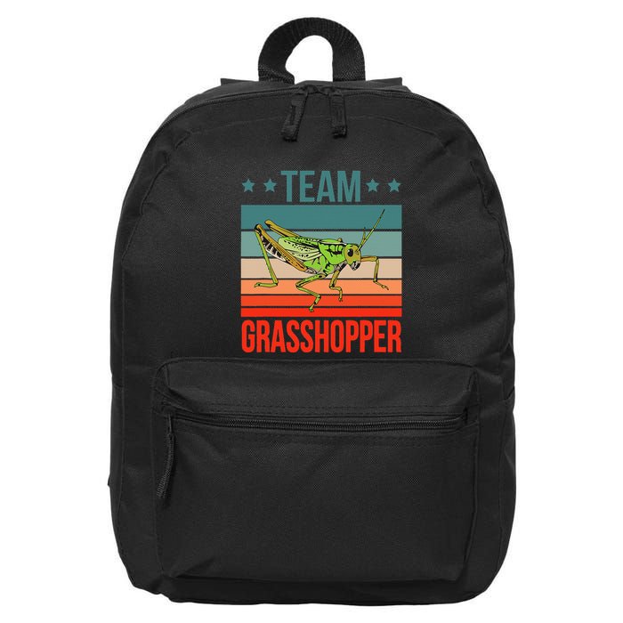 Team Grasshopper Locust Entomologist Insect Grasshopper 16 in Basic Backpack