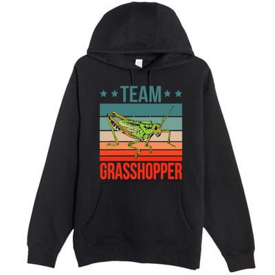 Team Grasshopper Locust Entomologist Insect Grasshopper Premium Pullover Hoodie