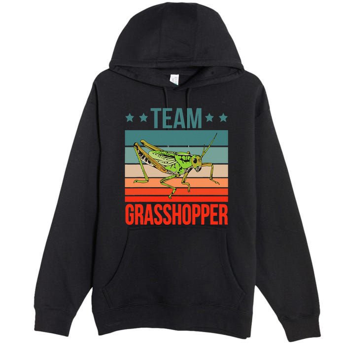 Team Grasshopper Locust Entomologist Insect Grasshopper Premium Pullover Hoodie