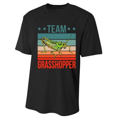 Team Grasshopper Locust Entomologist Insect Grasshopper Performance Sprint T-Shirt