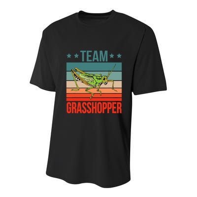 Team Grasshopper Locust Entomologist Insect Grasshopper Youth Performance Sprint T-Shirt
