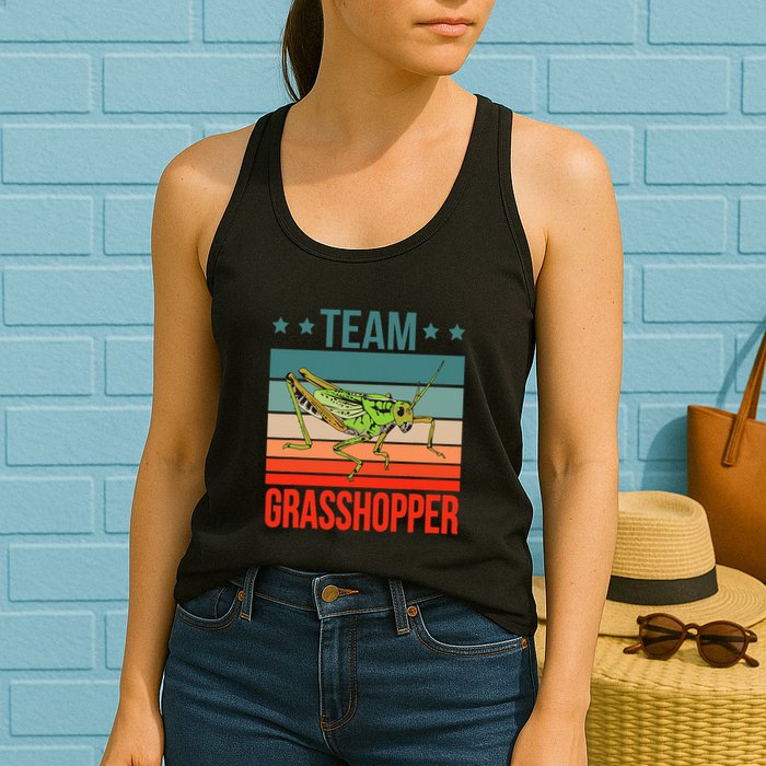 Team Grasshopper Locust Entomologist Insect Grasshopper Womens Tank Top