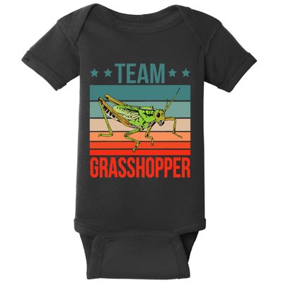 Team Grasshopper Locust Entomologist Insect Grasshopper Baby Bodysuit