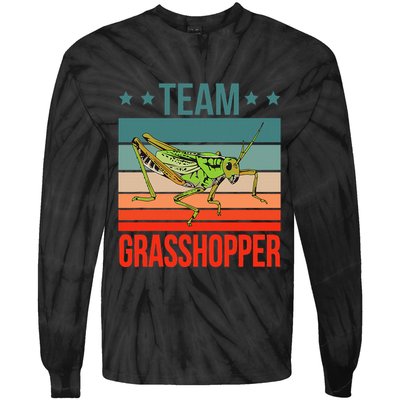 Team Grasshopper Locust Entomologist Insect Grasshopper Tie-Dye Long Sleeve Shirt