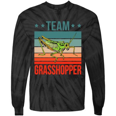 Team Grasshopper Locust Entomologist Insect Grasshopper Tie-Dye Long Sleeve Shirt