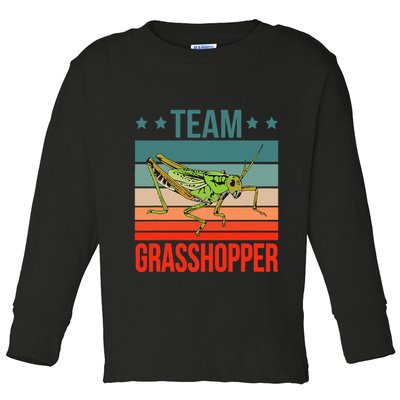 Team Grasshopper Locust Entomologist Insect Grasshopper Toddler Long Sleeve Shirt