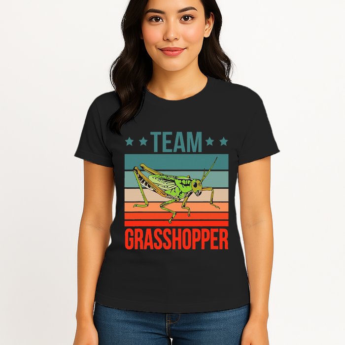 Team Grasshopper Locust Entomologist Insect Grasshopper Womens T-Shirt
