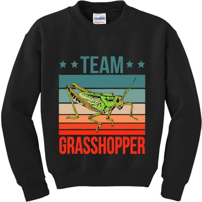 Team Grasshopper Locust Entomologist Insect Grasshopper Kids Sweatshirt