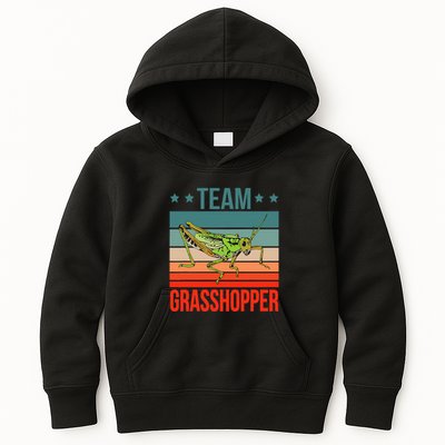 Team Grasshopper Locust Entomologist Insect Grasshopper Kids Hoodie