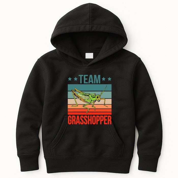 Team Grasshopper Locust Entomologist Insect Grasshopper Kids Hoodie