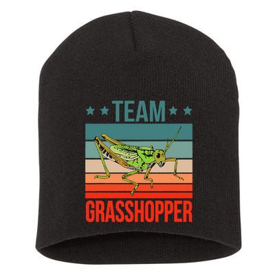 Team Grasshopper Locust Entomologist Insect Grasshopper Short Acrylic Beanie