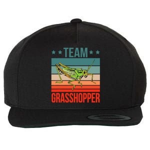 Team Grasshopper Locust Entomologist Insect Grasshopper Wool Snapback Cap