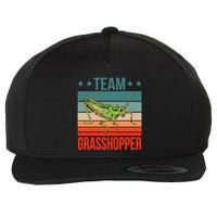 Team Grasshopper Locust Entomologist Insect Grasshopper Wool Snapback Cap