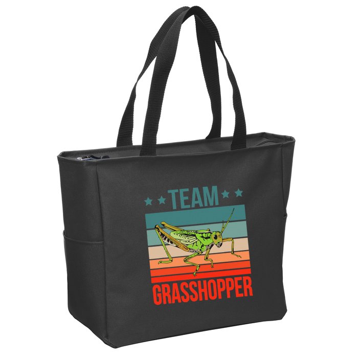 Team Grasshopper Locust Entomologist Insect Grasshopper Zip Tote Bag