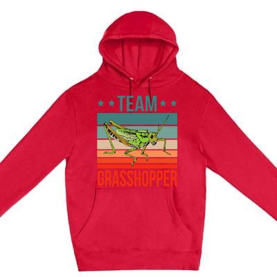 Team Grasshopper Locust Entomologist Insect Grasshopper Premium Pullover Hoodie