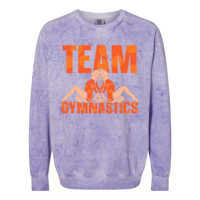 Team Gymnastics Lover Gymnasts Gymnast Sports Colorblast Crewneck Sweatshirt