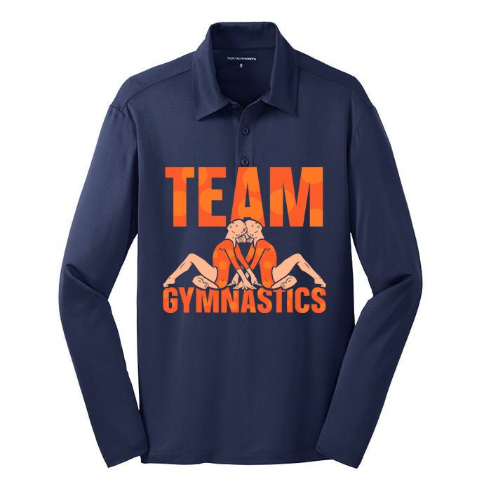 Team Gymnastics Lover Gymnasts Gymnast Sports Silk Touch Performance Long Sleeve Polo