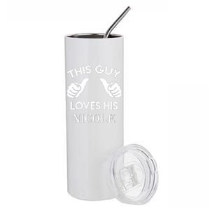 This Guy Loves His Nicole Gift Valentine Anniversary Stainless Steel Tumbler