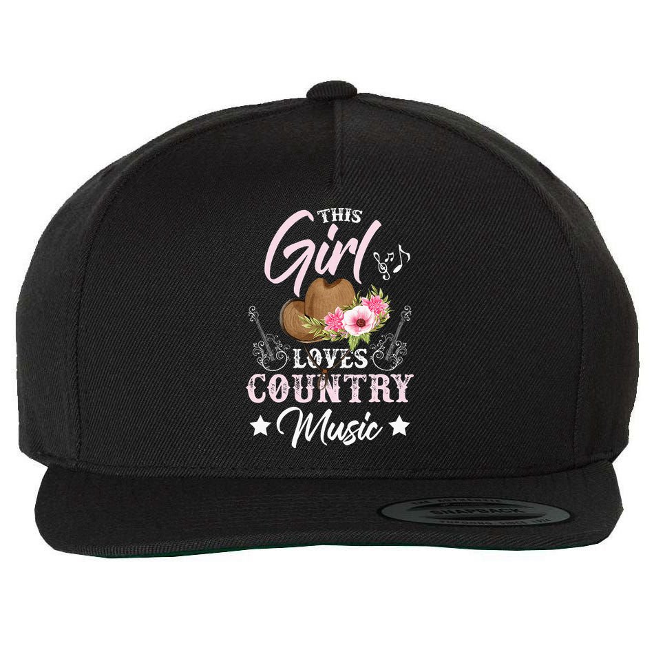 This Girl Loves Country Music Wool Snapback Cap