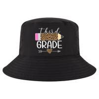 Third Grade Leopard Pencil Back To School Teachers Cool Comfort Performance Bucket Hat
