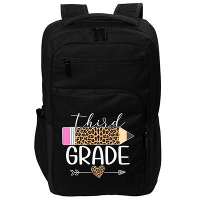 Third Grade Leopard Pencil Back To School Teachers Impact Tech Backpack