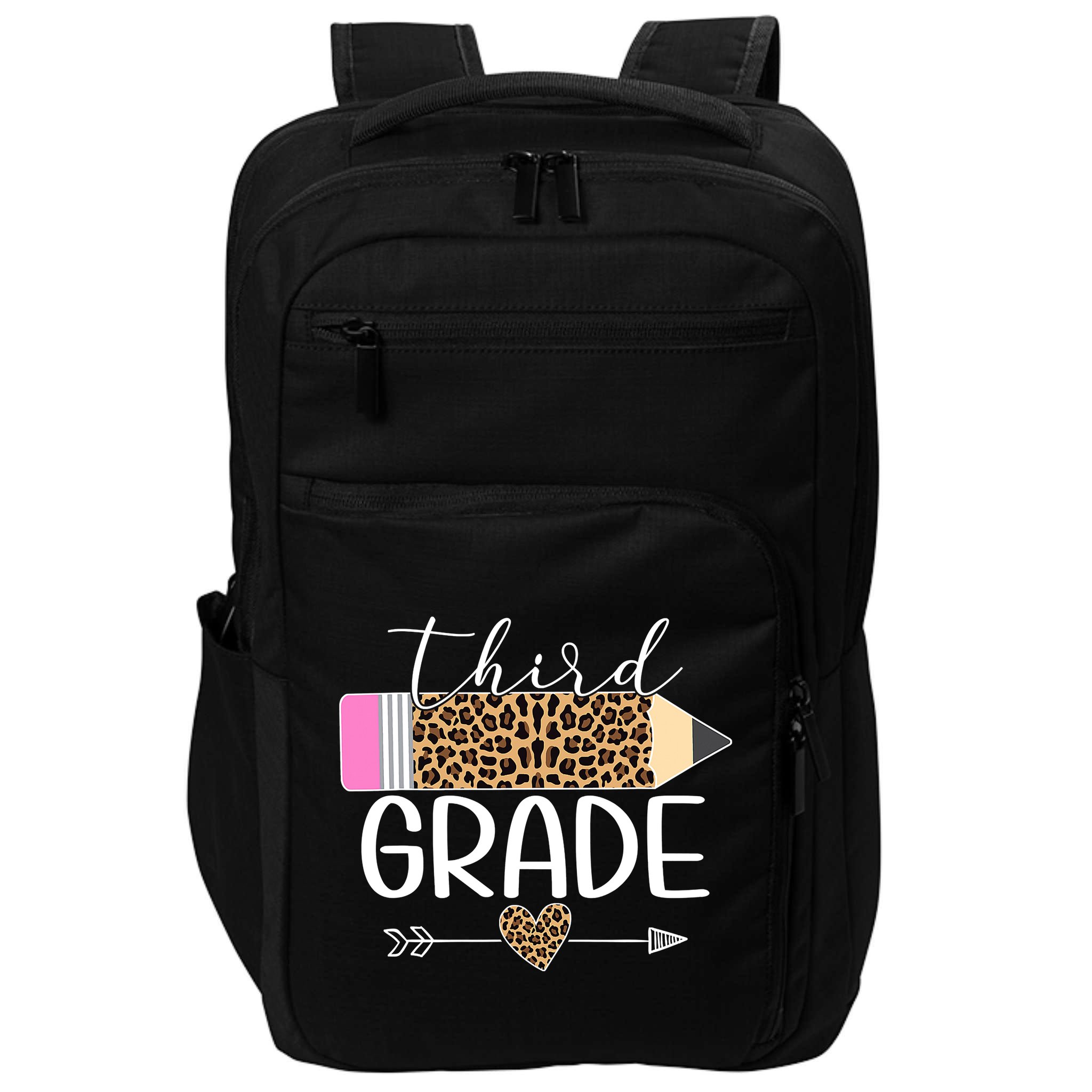 Third Grade Leopard Pencil Back To School Teachers Impact Tech Backpack