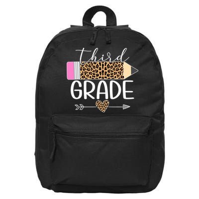 Third Grade Leopard Pencil Back To School Teachers 16 in Basic Backpack
