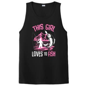 This Girl Loves To Fish Cool Fishing Girl Gifts PosiCharge Competitor Tank