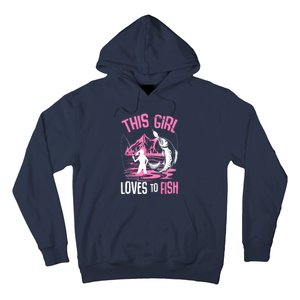 This Girl Loves To Fish Cool Fishing Girl Gifts Hoodie