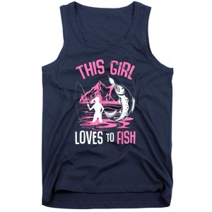 This Girl Loves To Fish Cool Fishing Girl Gifts Tank Top