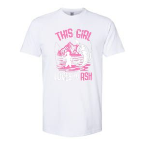 This Girl Loves To Fish Cool Fishing Girl Gifts Softstyle CVC T-Shirt