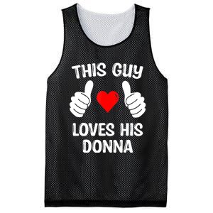 This Guy Loves His Donna Girlfriend Wife Valentine's Day Mesh Reversible Basketball Jersey Tank