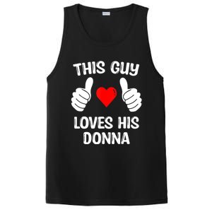 This Guy Loves His Donna Girlfriend Wife Valentine's Day PosiCharge Competitor Tank