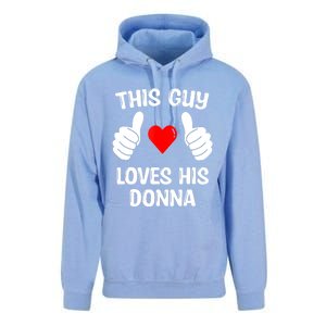 This Guy Loves His Donna Girlfriend Wife Valentine's Day Unisex Surf Hoodie