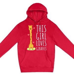 This Girl Loves A Giraffe Premium Pullover Hoodie